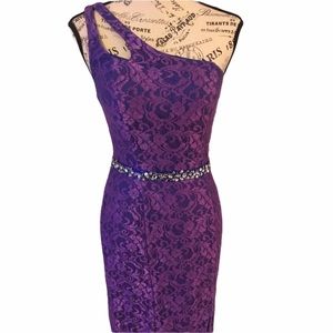 Sequin Hearts purple maxi Dress